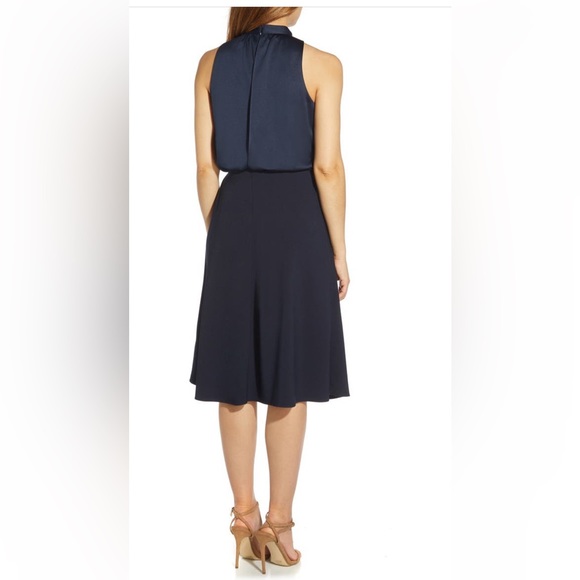 Size 10 Adrianna Papell Halter Neck Dress Dark Navy - Picture 3 of 5
